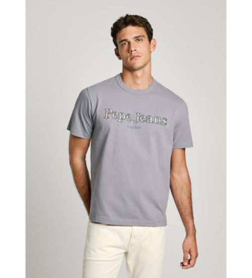 Pepe Jeans for man. PM509784 Danny grey T-shirt (L), Casual, Cotton, Short sleeve, Sustainable