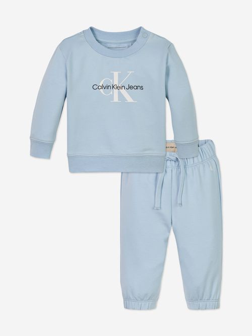 Calvin Klein Baby Boys Monogram Tracsuit in Blue 12 Mths