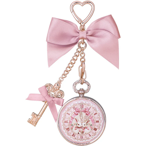 FlowerKnows - Bunny Garden Lip Balm with Keychain - 2.5g - 02 Strawberry Pink