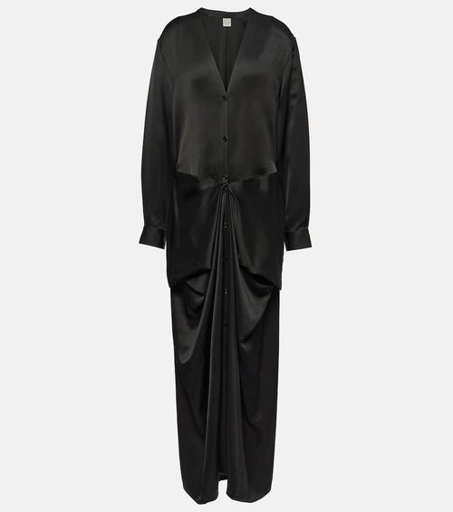 chinese dress ladies Twist-Strap Crinked Silk Dress  La Garonne