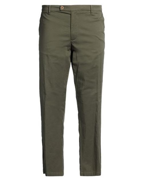 Man Pants Military green Size 44 Cotton, Elastane