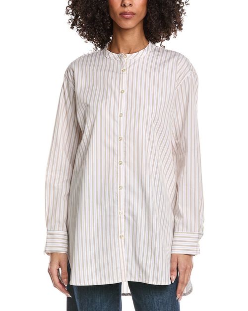 Yoshi Collarless Button Down Shirt