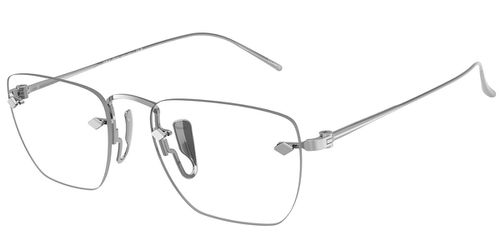 Giorgio Armani AR5149T 3387 Men's Eyeglasses Silver Size 54 - Blue Light Block Available