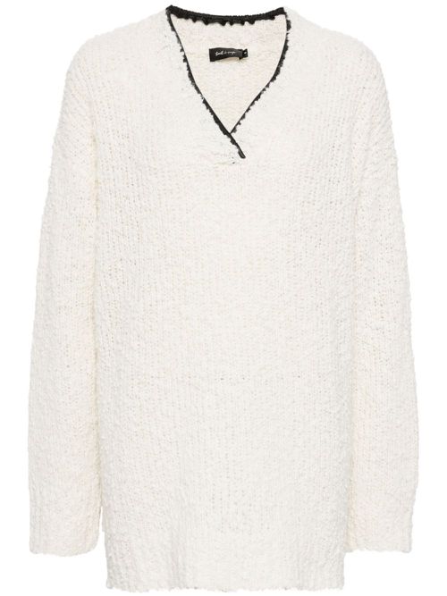 V-neck jumper - Neutrals