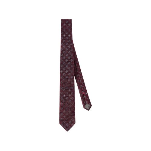 Silk Tie With Geometric Pattern