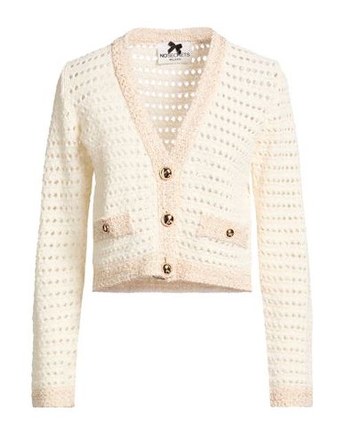Woman Cardigan Ivory Size 6 Cotton, Polyamide, Polyester