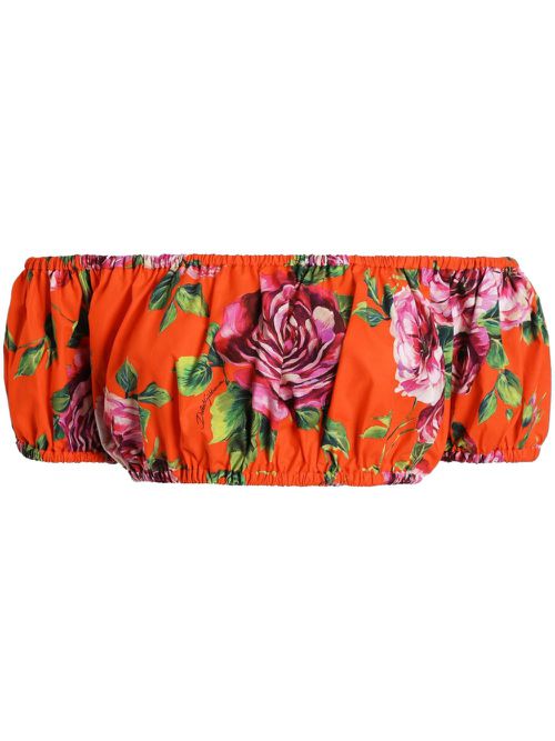 Floral-print top - Red