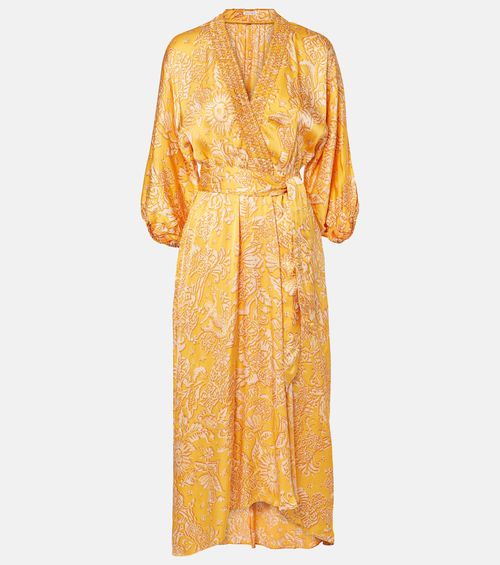 Celie printed asymmetric maxi dress