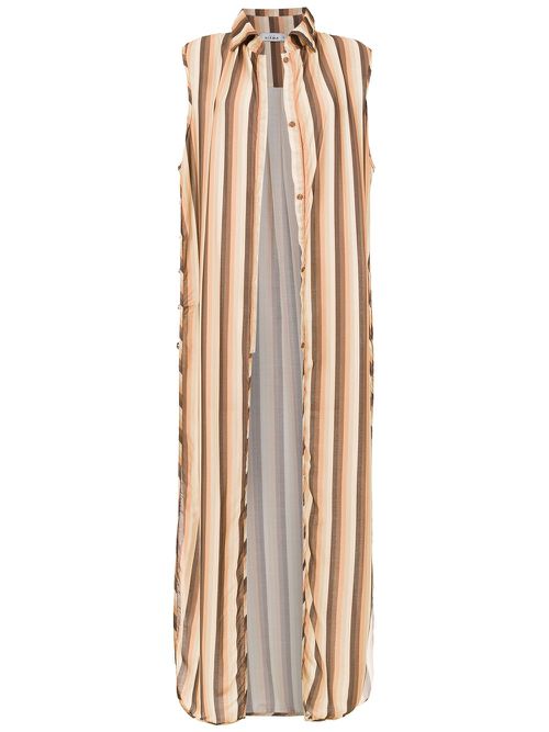 Striped swimsuit - Brown