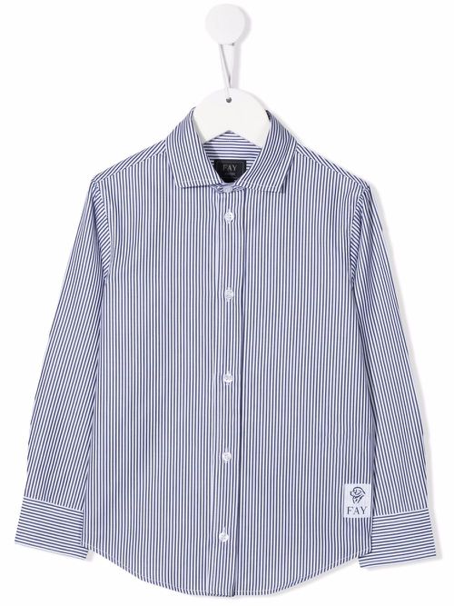 Stripe-print shirt - White