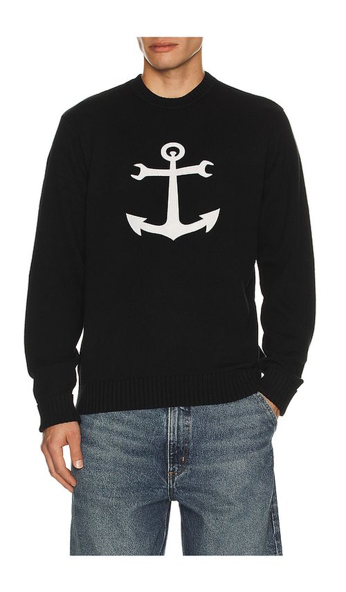 Dark Seas Spanner Sweater in Black. XL/1X. Also in
