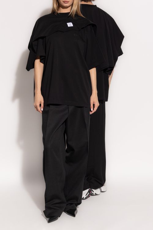 T-shirt With Decorative Finish, Unisex, Black