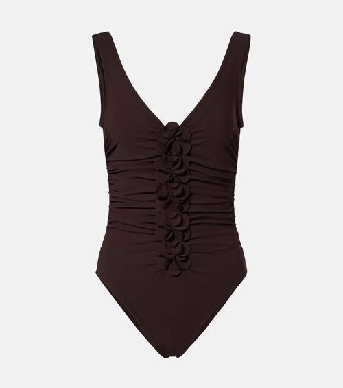 Tess floral-appliqué swimsuit