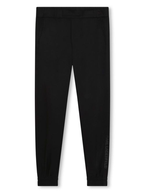 Logo-print elasticated-waist track pants - Black
