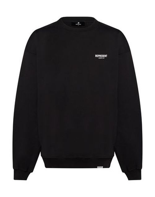 Man Sweatshirt Black Size S Cotton