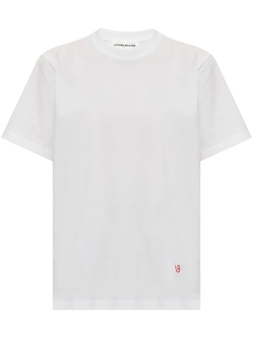 Logo-embroidered cotton T-shirt - White
