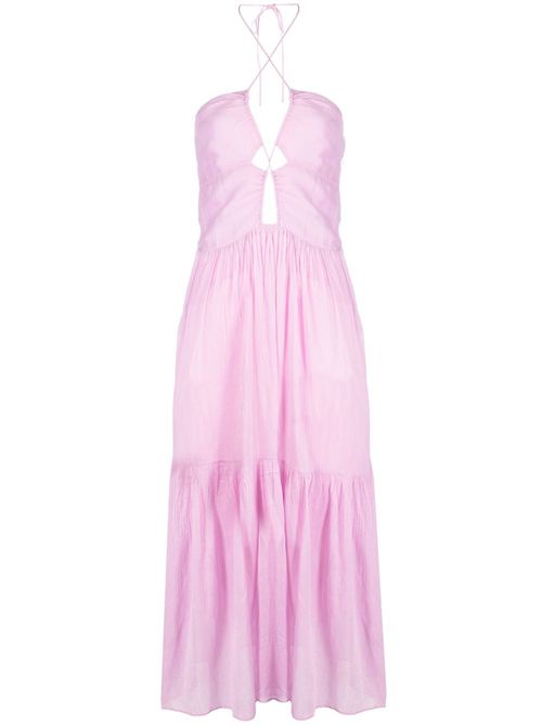 Halterneck cut-out midi dress - Pink