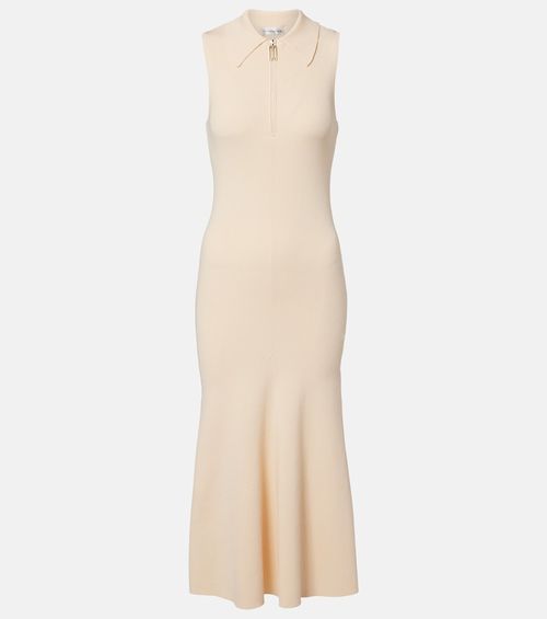 Mira ribbed-knit midi dress