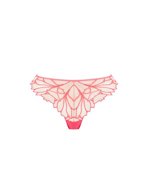 Bluebella Eden Sheer Thong Pink Lemonade/White