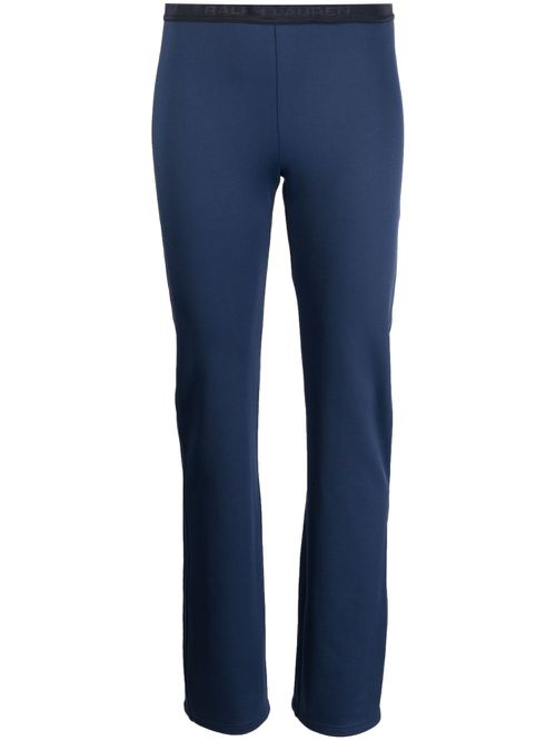 Logo-waistband low-rise track pants - Blue