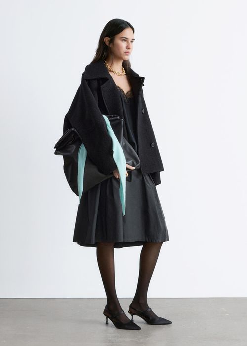Oversized Wool Jacket -Black L