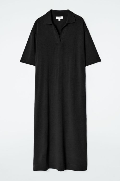 MERINO WOOL POLO DRESS
