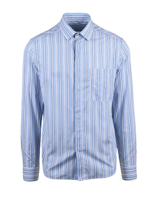 Sky Blue/Red Cotton Shirt