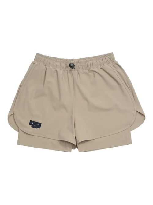 Logo-patch shorts - Neutrals