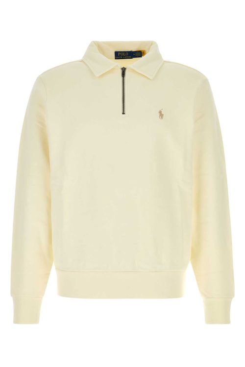 Cream Cotton Polo Shirt Clubhousecream Exterior: Felpe - Men