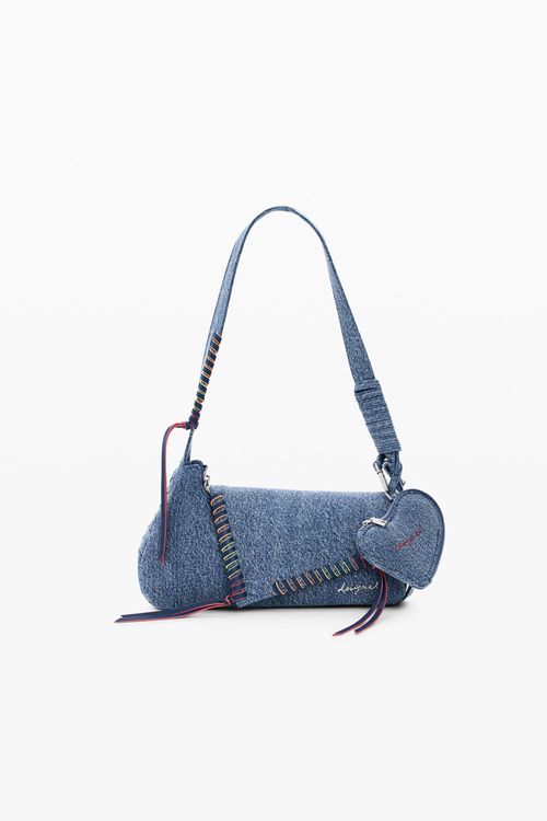 Medium denim heart bag