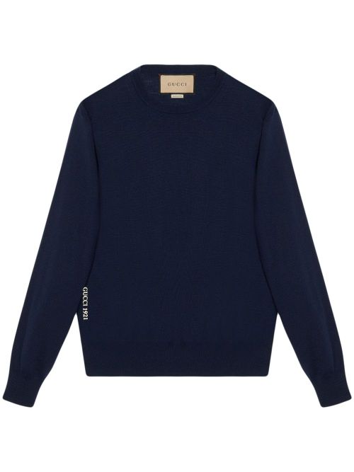 Logo-embroidered Wool Jumper