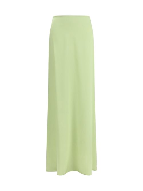 Fluid Silk Skirt — Green