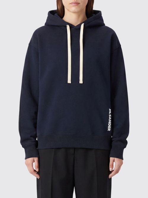 Relaxed Fit Cotton Hoodie with Contrasting Logo