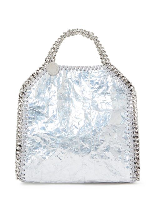 Mini Falabella metallic-effect tote bag - Silver