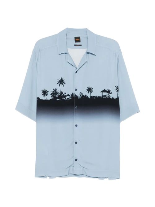 Blue Regular Printed Shirt