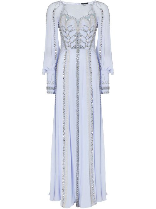 Temperley London long-sleeve maxi dress - Blue