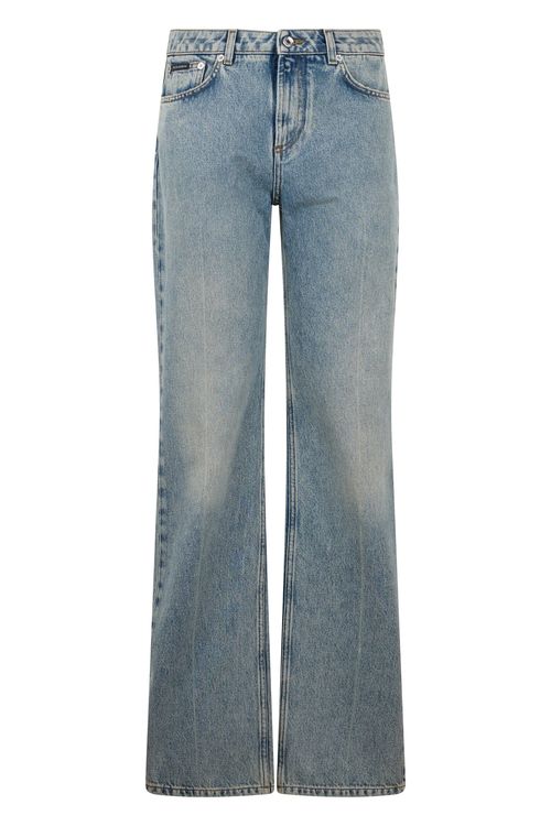 High-Waisted Flared Denim Jeans