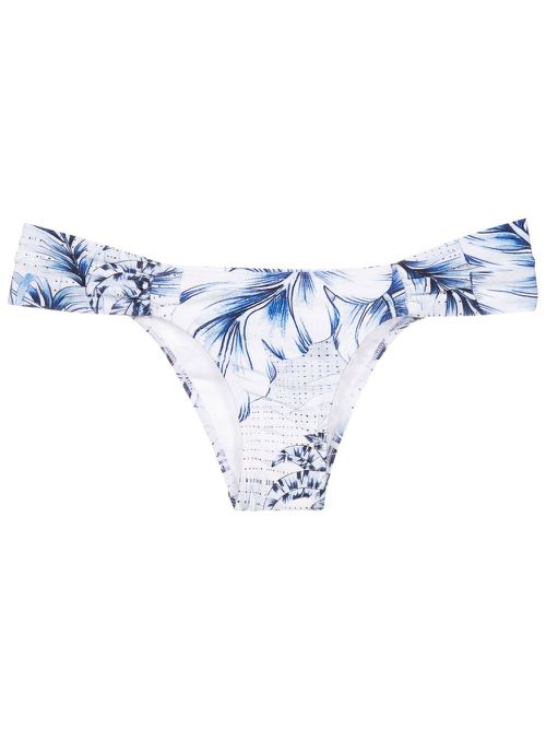 Graphic-print bikini bottoms - Blue