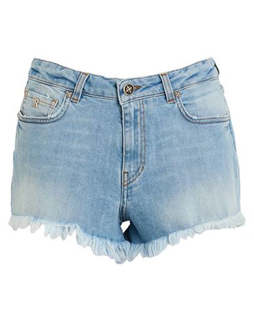 Woman Denim shorts Blue Size 28 Cotton, Elastane