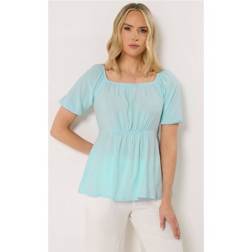 Long Tall Sally Women's Tall Square Neck Blouse in Light Blue