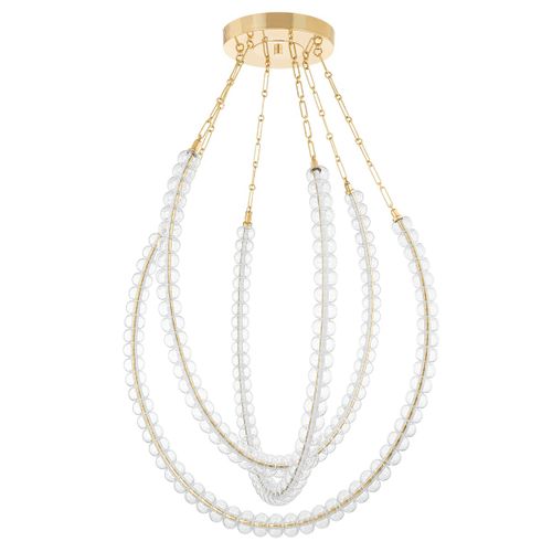 Vintage Brass LED Chandelier from the Celeste Collection