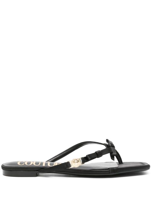 Millie bow-detail slides - Black