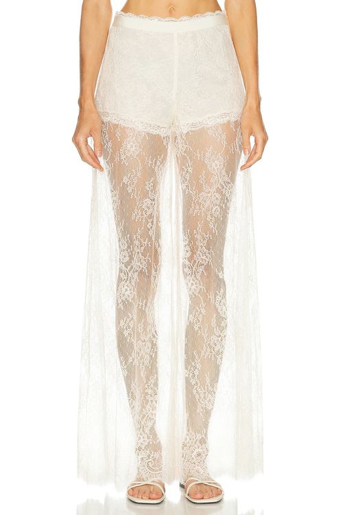 LoveShackFancy Sigrid Pant in Ivory