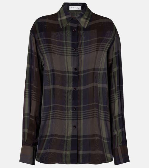 Peri sheer plaid shirt