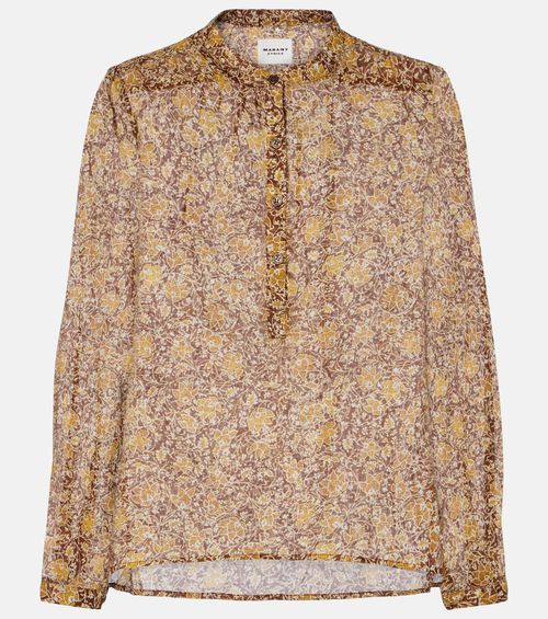 Maria floral cotton voile blouse