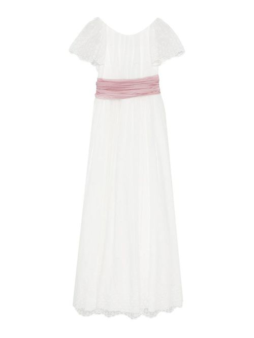 Dress with lace sleeves