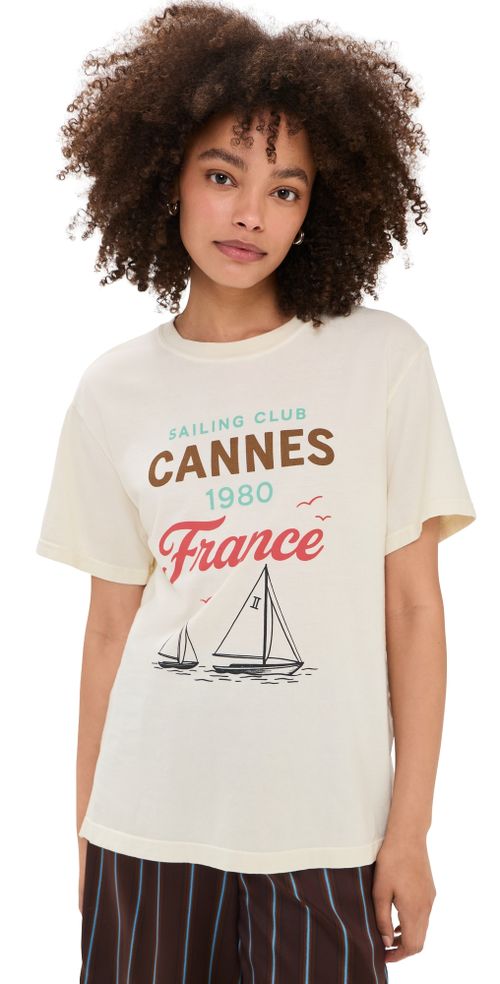 Sailing Club Cannes Boyfriend Tee Off White