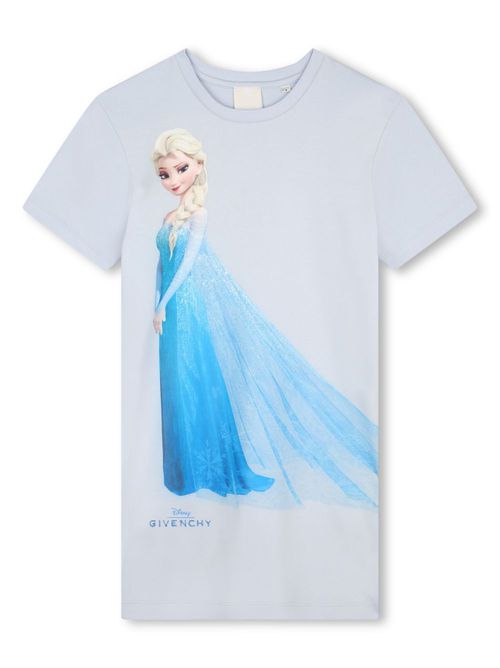 X Disney Elsa-print T-shirt dress - Blue