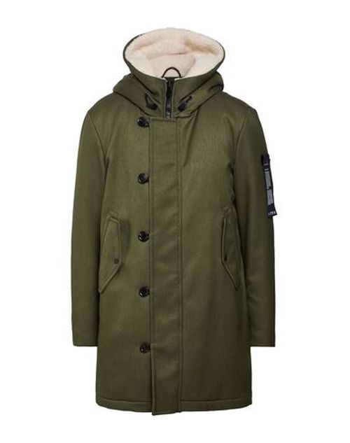 Man Puffer Dark green Size L Wool, Polyamide