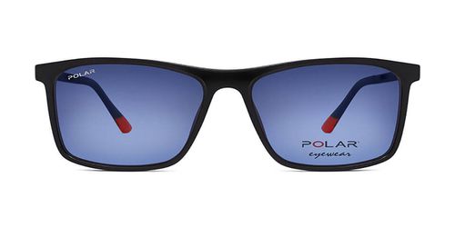 Polar 470 Clip-On Polarized 20 Men's Sunglasses Black